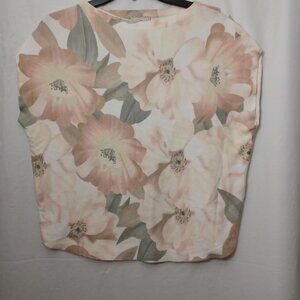 ANTHROPOLGIE SIONI FLORAL CAP SLEEVE TOP